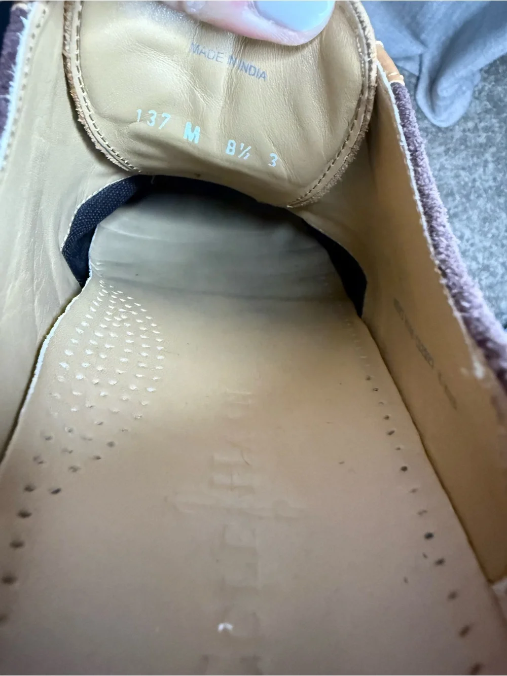 Cole Haan Colton Leather Fabric Saddle Oxford Shoes 8.5 M Brown